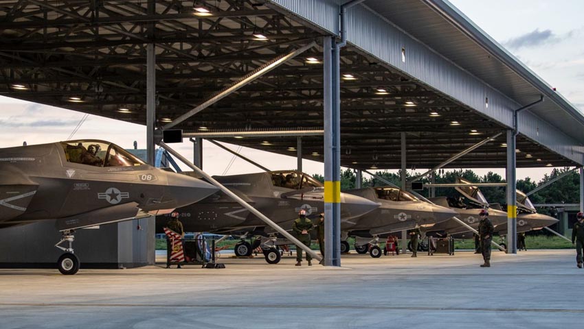 US F-35B jets arrive at RAF Base Marham for the first time