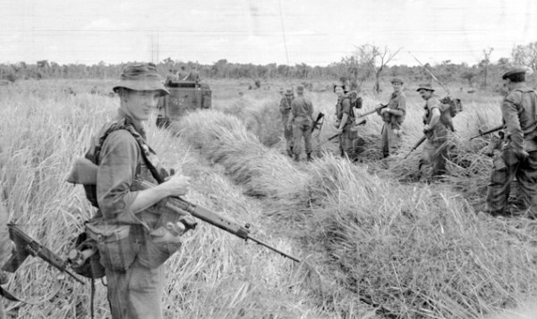 australian troops on patrol in vietnam