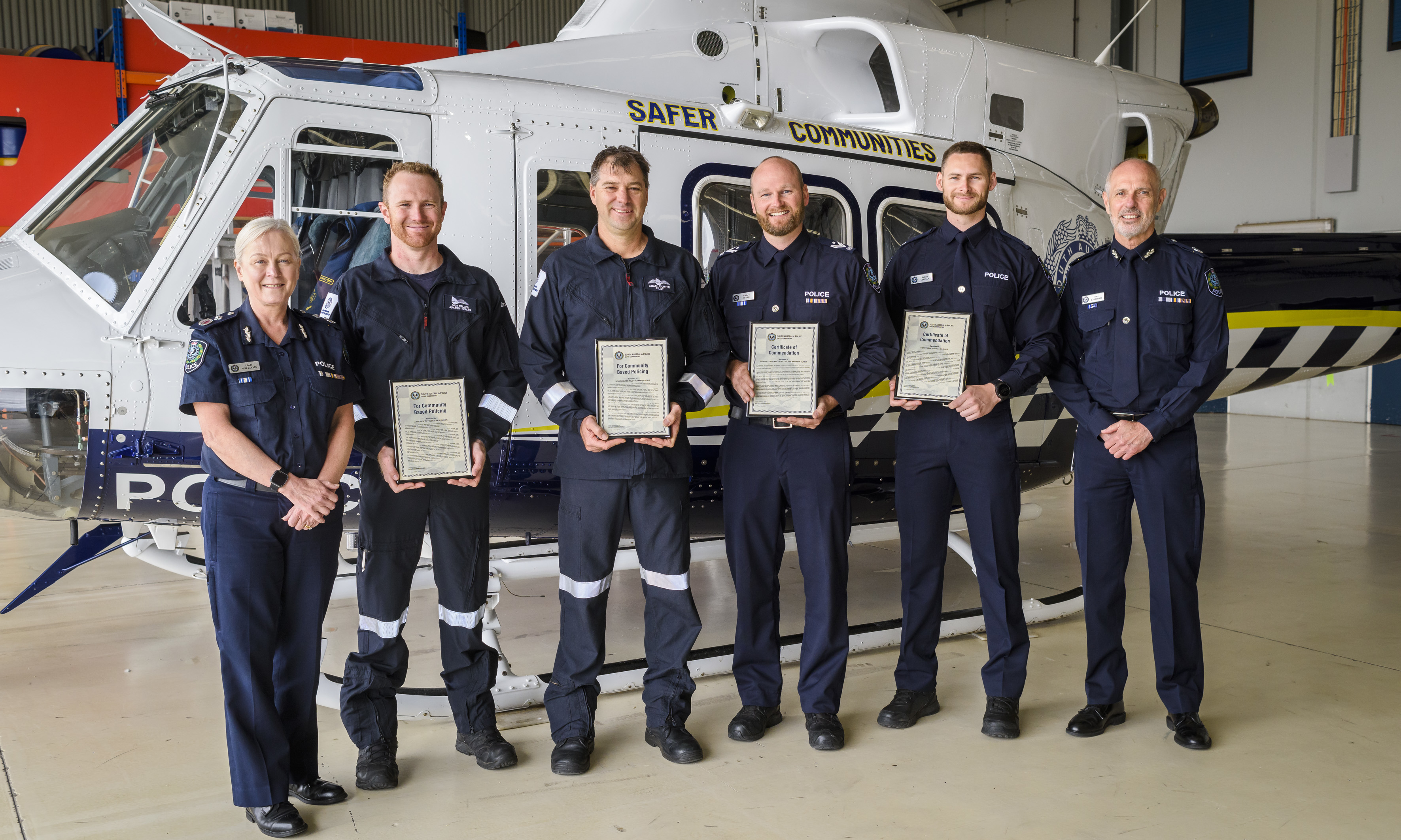 Two Babcock aircrew receive South Australian Police commendation