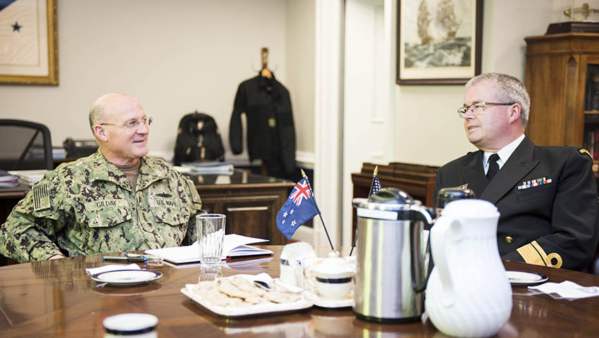 US Navy CNO meets with New Zealand Chief of Navy