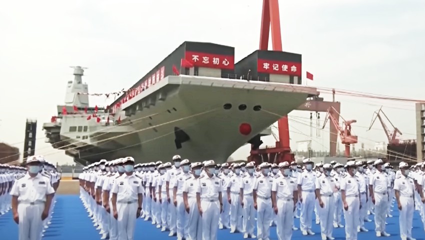 China Fujian aircraft carrier dc