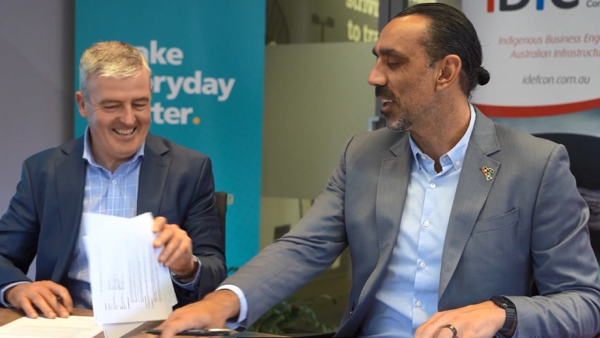 Craig Lee and Adam Goodes Signing dc