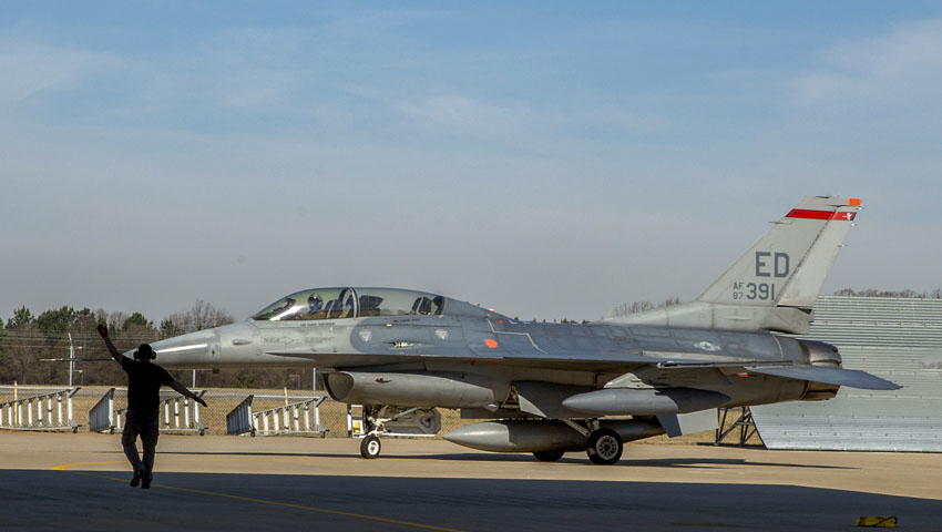 F-16 delivered to Lockheed depot for overflow support