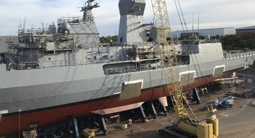 HMAS-Arunta-AMCAP-Mast-raising.JPG