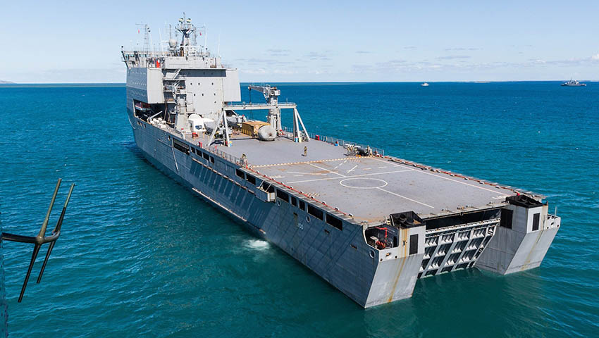 HMAS Choules deploys to Pacific to fly the flag