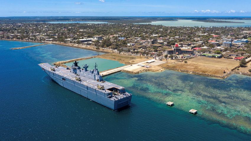 HMAS Adelaide Tonga relief dc