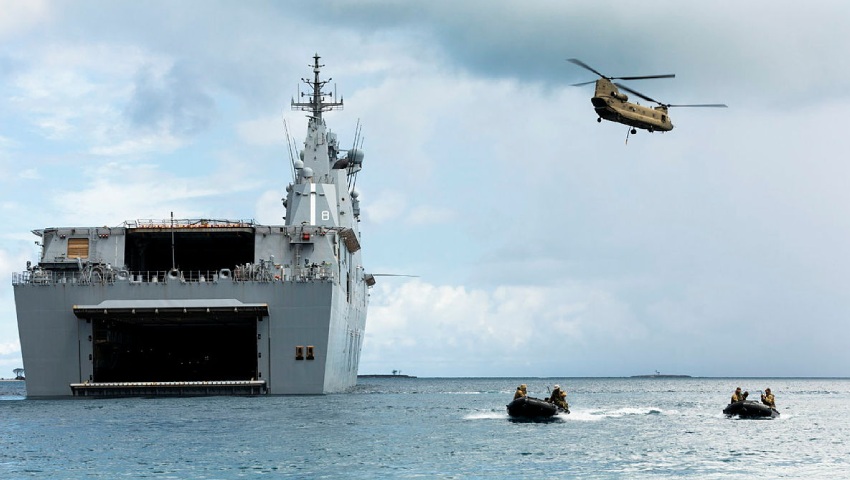 HMAS Canberra Operation Tonga Assist return dc