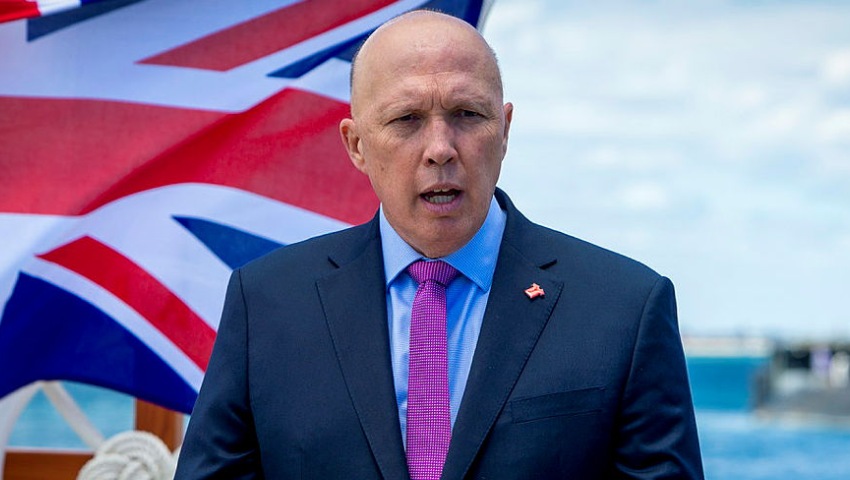 Minister for Defence Peter Dutton speaking dc