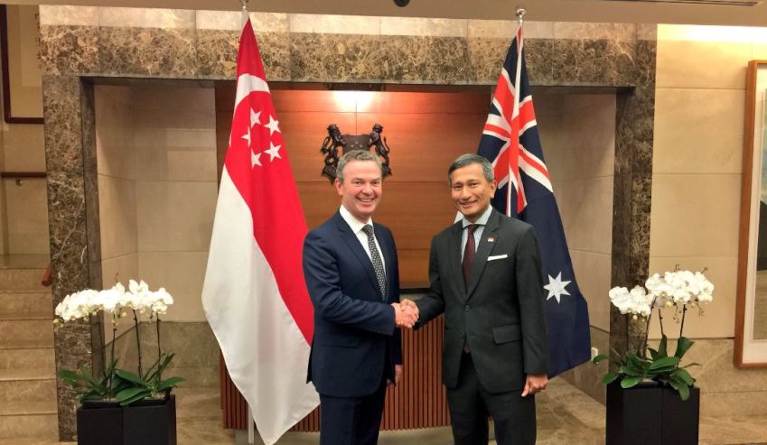 Minister-Pyne-and-Singapores-foreign-minister.jpg