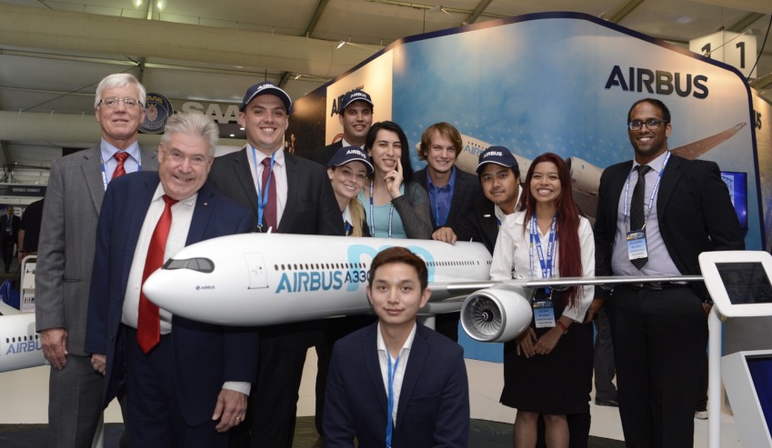 RMIT Martin Bean and students