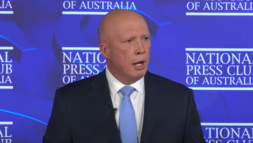 Peter Dutton speaking