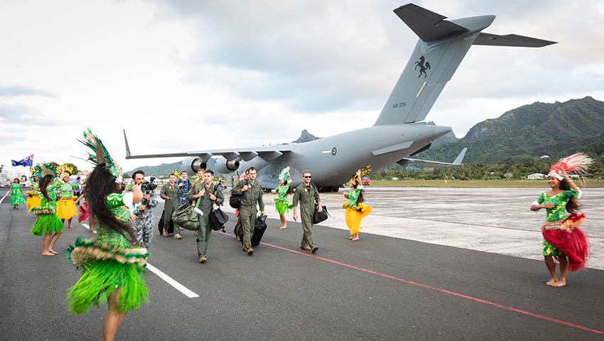 RAAF provides airlift for south-west Pacific mations for Military Tattoo