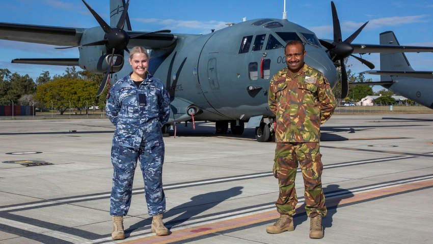 RAAF No. 35 Squadron and PNGDF Air Training Wing unite 