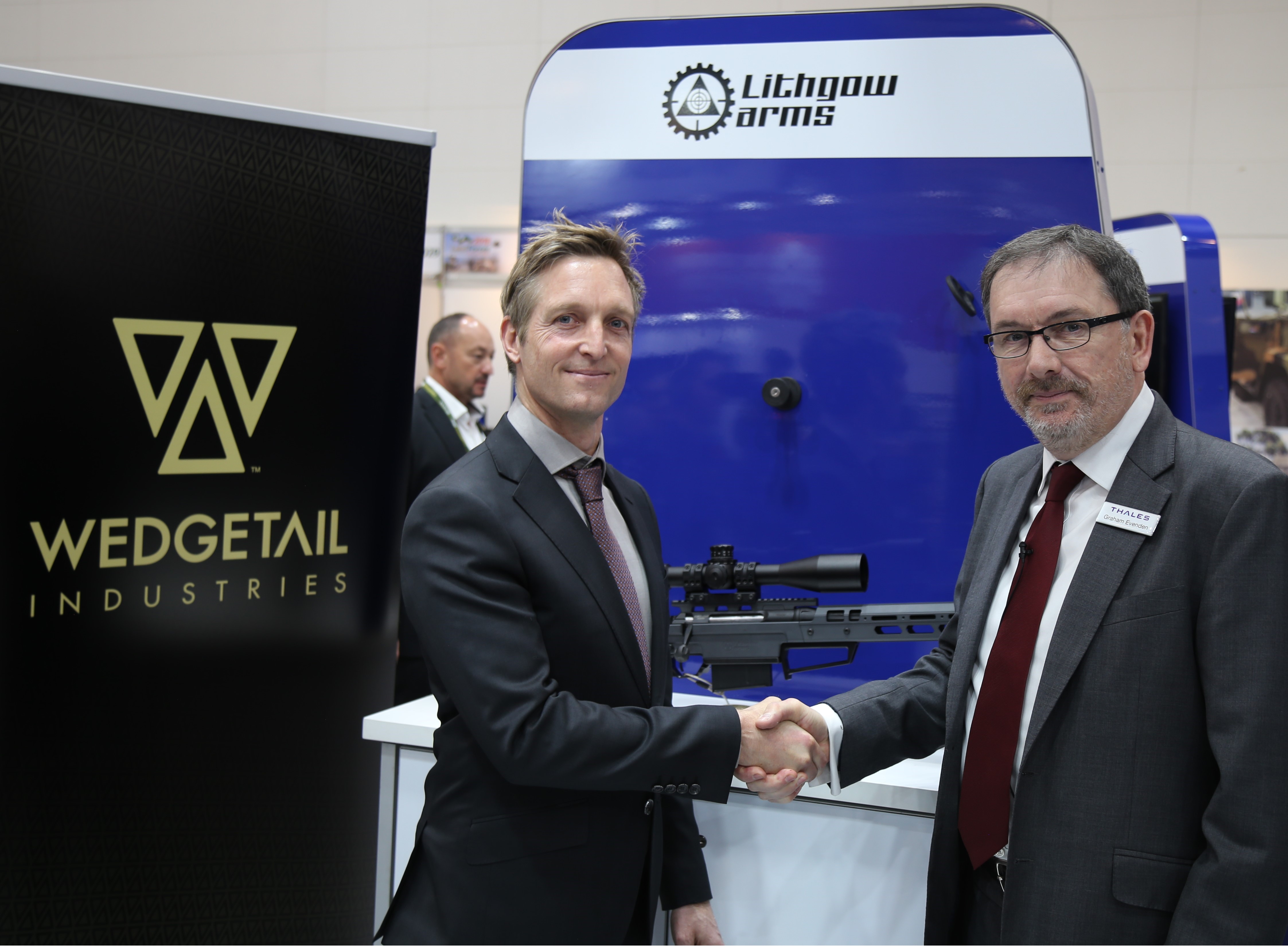 alexander knott director wedgetail industries and graham evenden director of thales australias integrated weapons and sensors